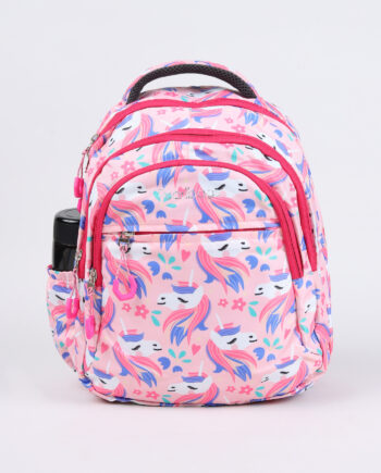 PB Pearlbags Sigma 13L Printed Backpack , 3 Compartments, Bottle Holder, Organizer, Premium Fabric, Water Resistant Anti Theft , School Bag for Boys and Girls