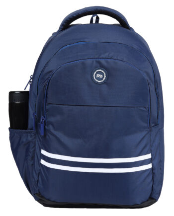 PB Pearlbags FLAUNT 25L Solid Casual Polyester Backpack,3 Compartment,Premium Fabric,Water Resistant Anti Theft,School & College Bag for Boys and Girls,Office & Travel Bag for Men and Women,48X31X17 Cms