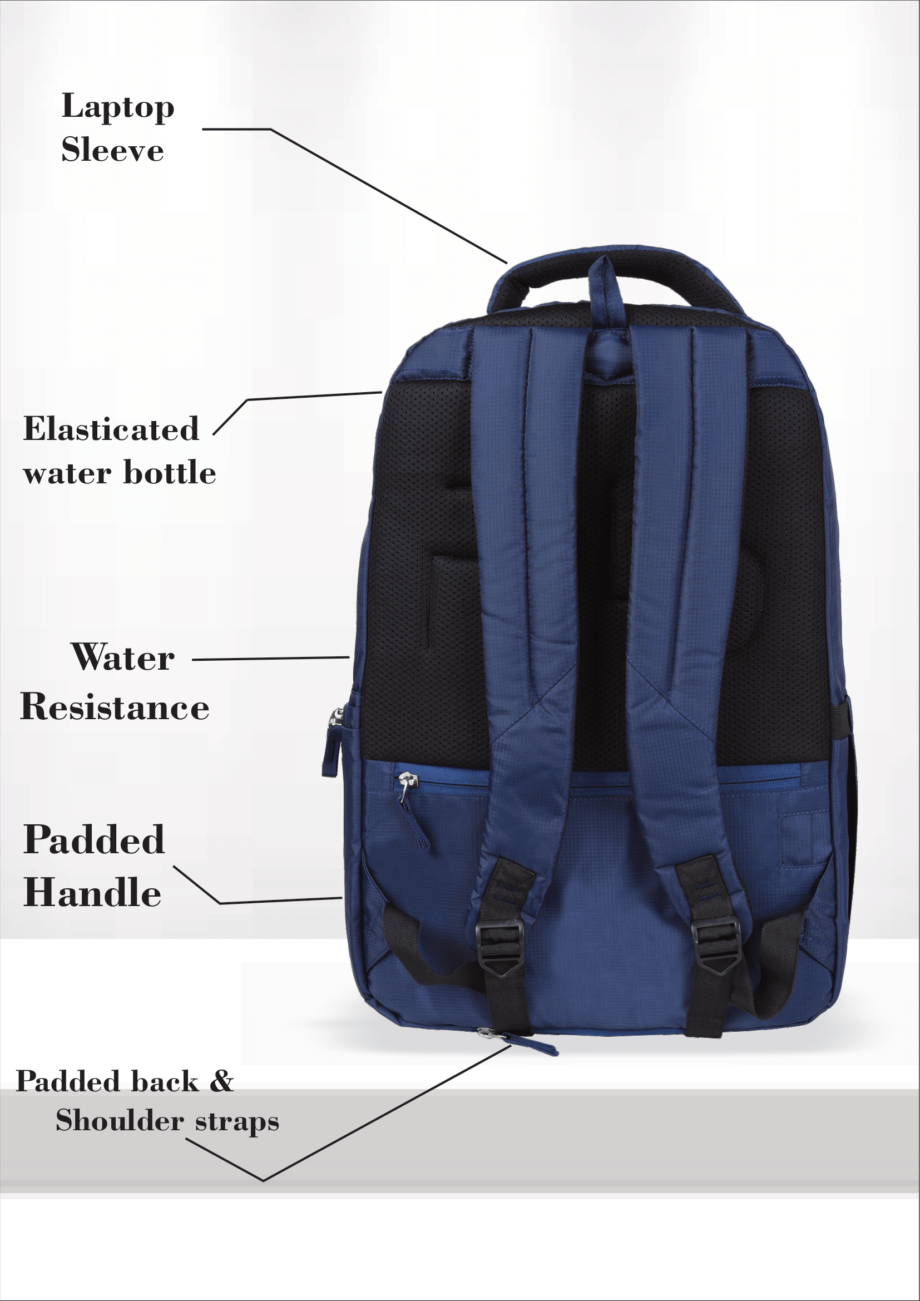 PB Pearlbags EXCEL 26L Printed Laptop Backpack With Rain Cover,USB Charging Port,2 Compartment,Premium Fabric,Water Resistant Anti Theft,School & College Bag for Boys and Girls,Office & Travel Bag for Men and Women,49X31X17 Cms