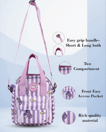 PB Pearlbags Sling Bag Soft Crossbody Shoulder Or Hand Bag or Sling bag Water Resistant Anti Fall Stationery Storage Bag Handbag Clutch Bag Sweet Birthday Gift For 5-10 Years Children Students Girls