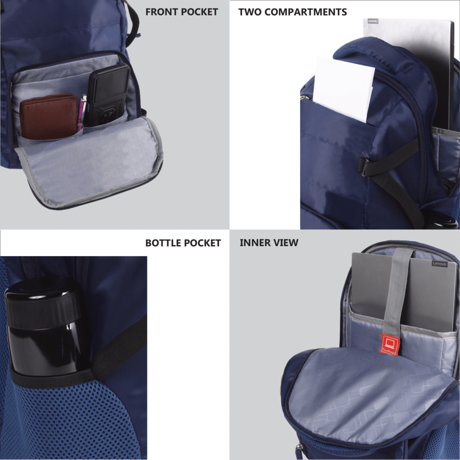 PB Pearlbags Polyester Water Resistant Solid Casual Backpack With 2 Compartment,Laptop Sleeve And Raincover For Boys,Girls,Men And Women|23 Litres