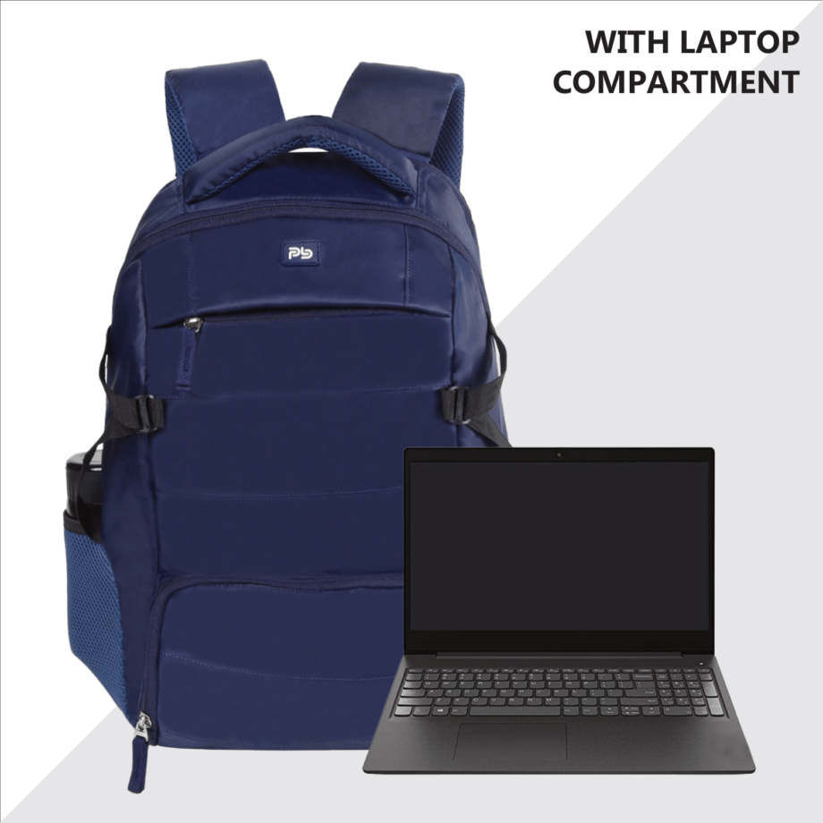 PB Pearlbags Polyester Water Resistant Solid Casual Backpack With 2 Compartment,Laptop Sleeve And Raincover For Boys,Girls,Men And Women|23 Litres